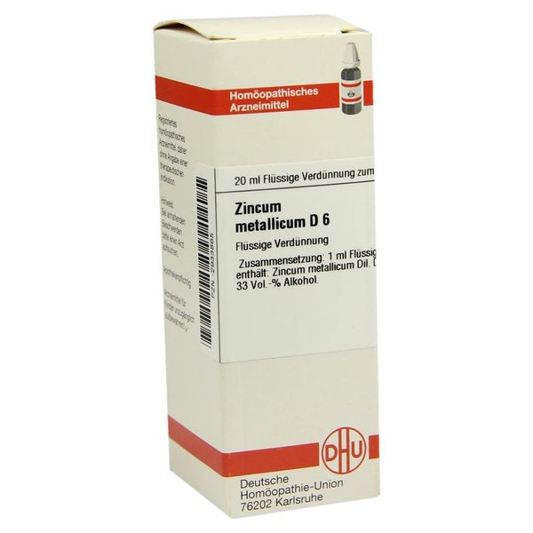 Zincum Metallicum D 6 Dilution 20 ml
