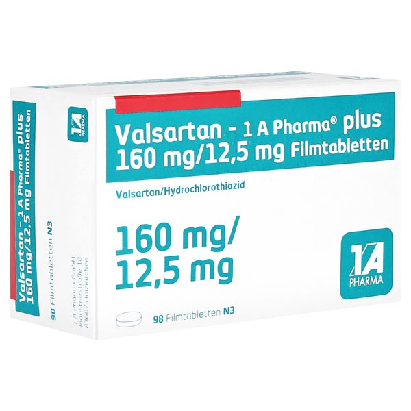 VALSARTAN-1A Pharma plus 160/12,5 mg Filmtabletten 98 St