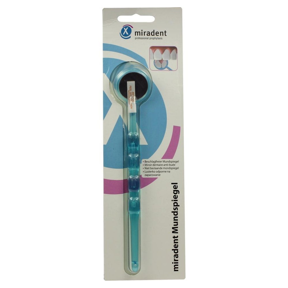 Miradent Mundspiegel Beschlagsfrei blau 1 St
