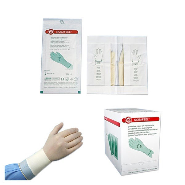NOBA Nobafeel OP-Latexhandschuhe puderfrei Größe 6,5 50X 50X2 St