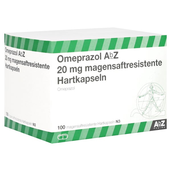 OMEPRAZOL AbZ 20 mg magensaftresistente Kapseln 100 St