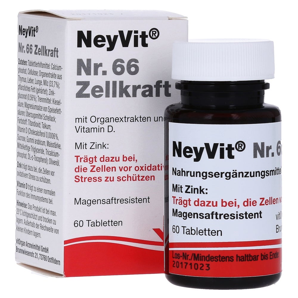 Neyvit Nr.66 Zellkraft magensaftres.Tabl 60 St