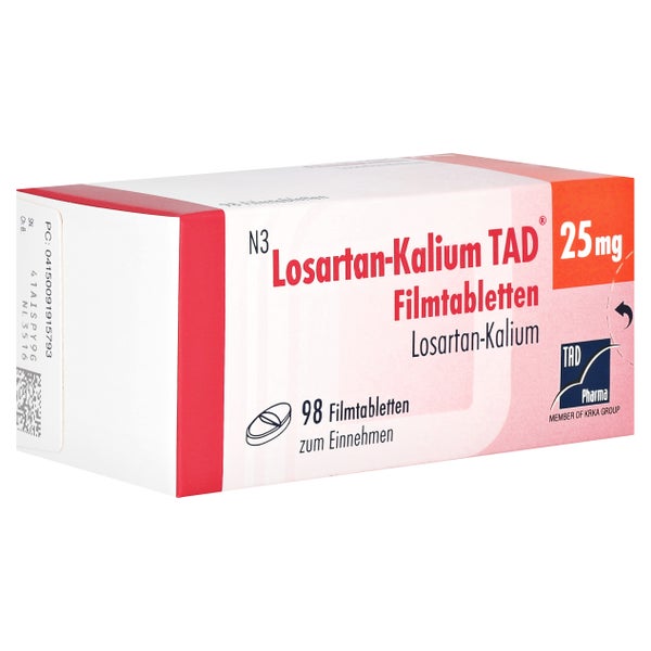 Losartan Kalium TAD 25 mg Filmtabletten 98 St