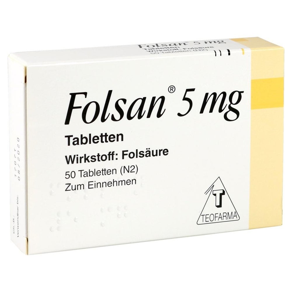Folsan 5 mg Tabletten 50 St
