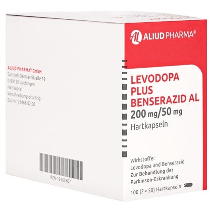 LEVODOPA plus Benserazid AL 200 mg/50 mg Hartkaps. 100 St mit E-Rezept ...