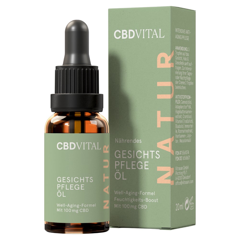 CBD VITAL Gesichtspflegeöl mit CBD | für trockene Haut 20 ml