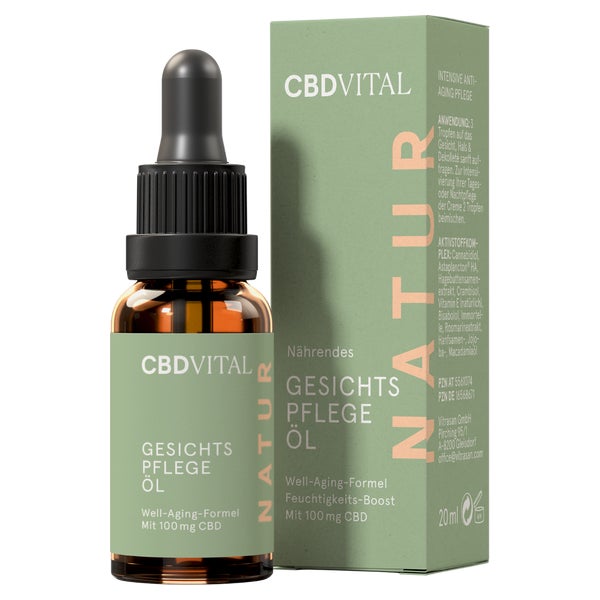 CBD VITAL Gesichtspflegeöl mit CBD | für trockene Haut 20 ml