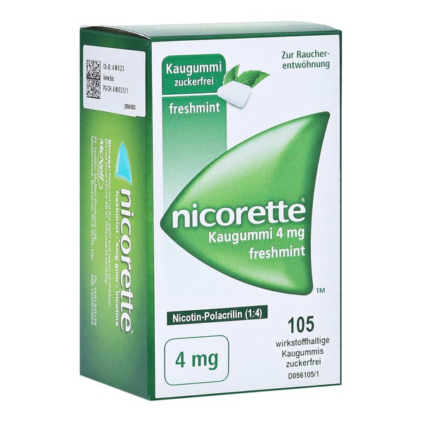 Nicorette Kaugummi 4 mg freshmint - Reimport 105 St