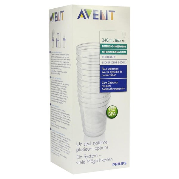 Avent VIA Nachfüllbecher 240 ml 10 St