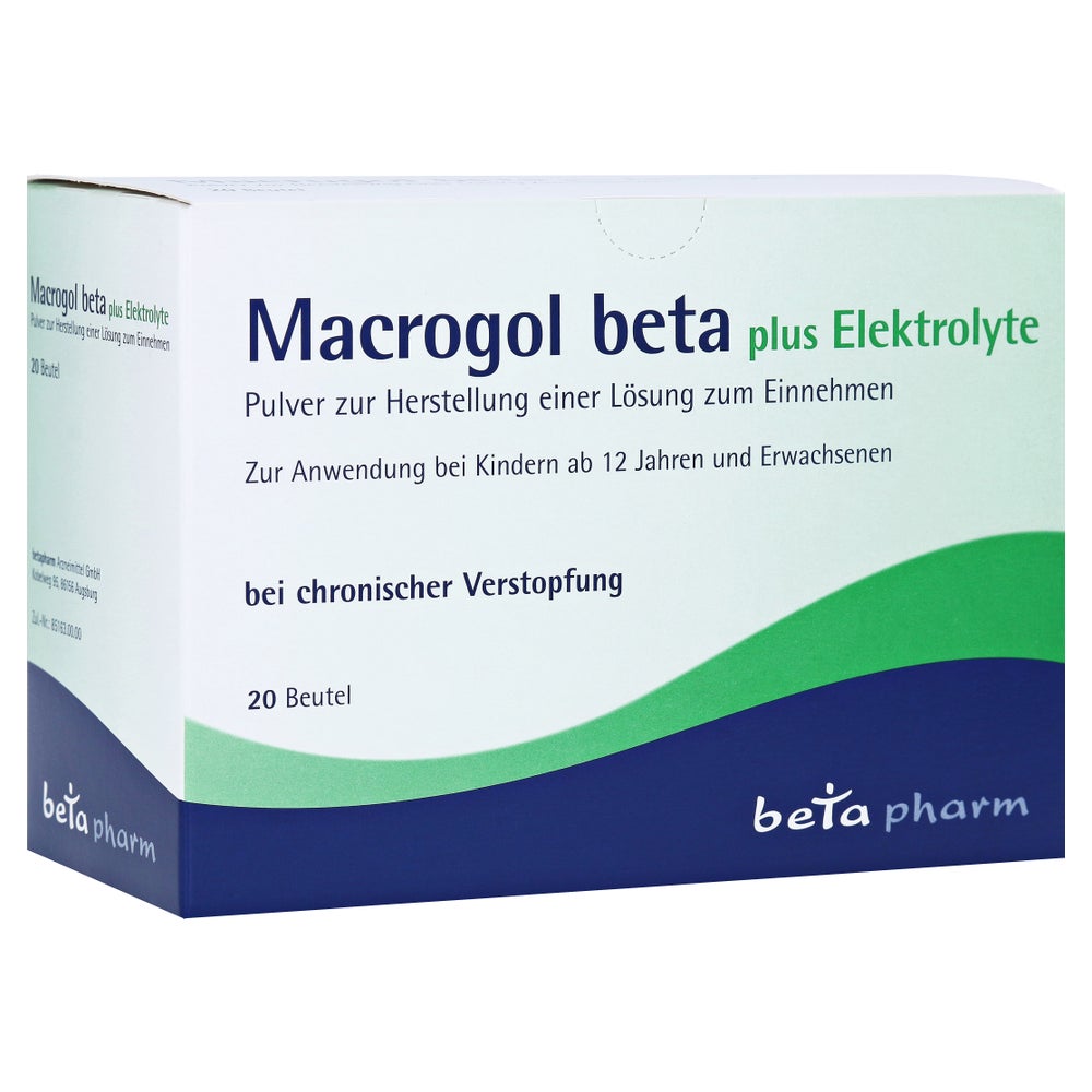 Macrogol beta plus Elektrolyte Pulver 20 St