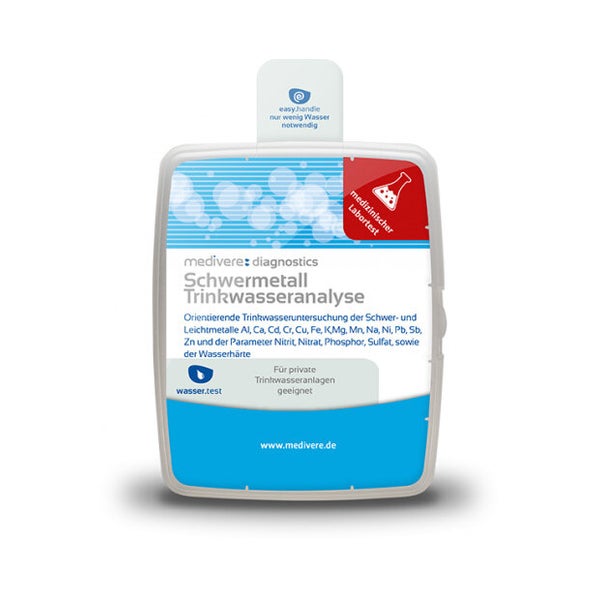 medivere diagnostics Schwermetall Trinkwasseranalyse Test 1 St