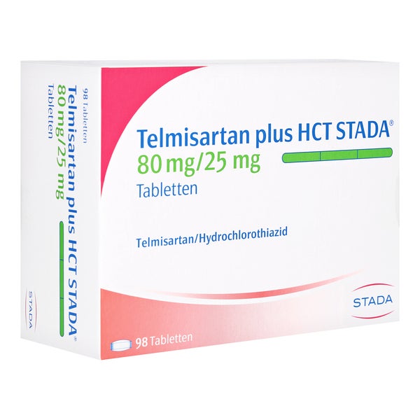TELMISARTAN plus HCT STADA 80 mg/25 mg Tabletten 98 St