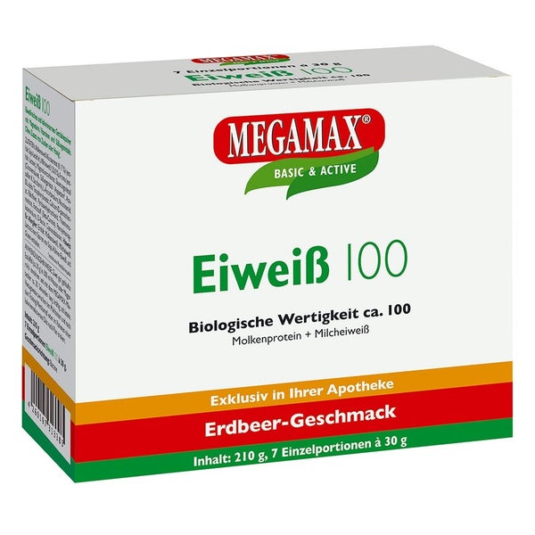 MEGAMAX® Eiweiß 100 Erdbeere 7X30 g