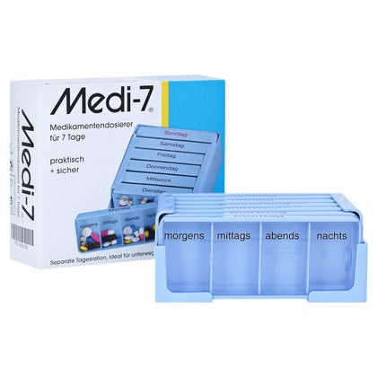 MEDI 7 Medikamentendosierer 7 Tage blau 1 St online kaufen