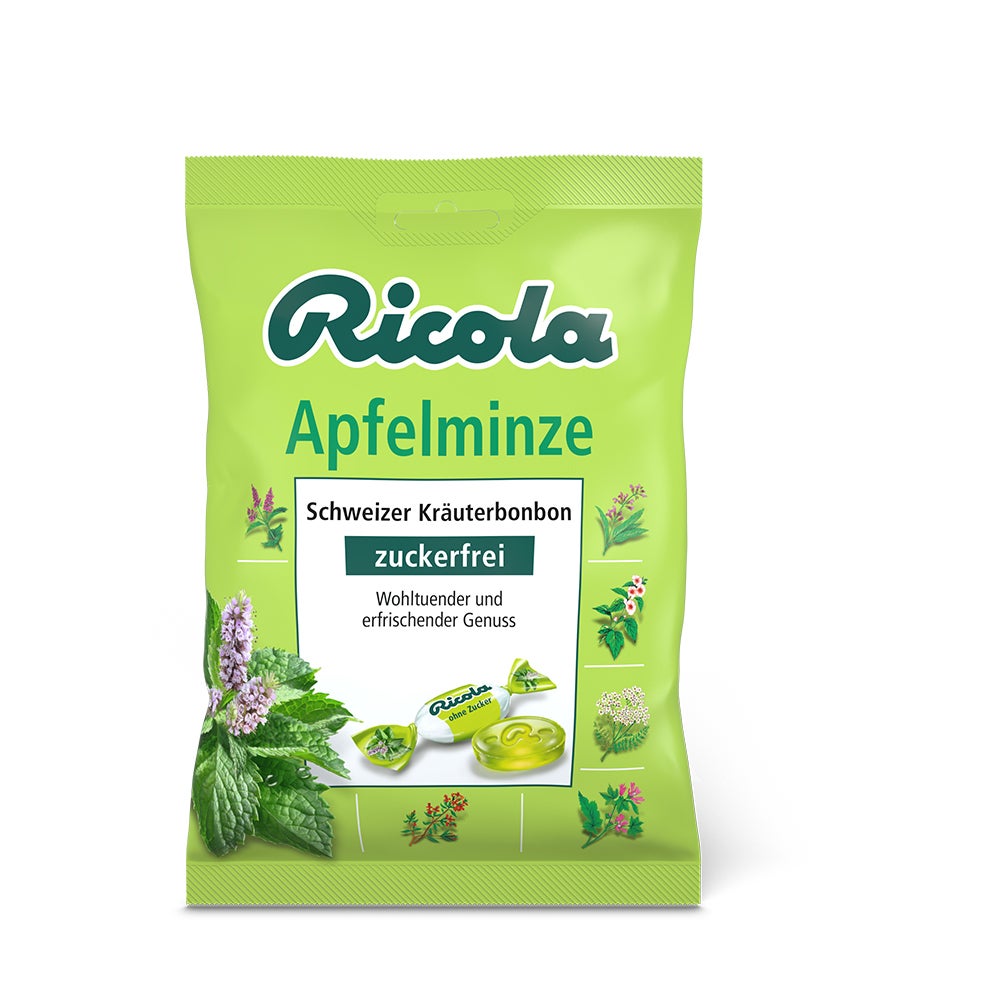 Ricola Apfelminze ohne Zucker 75 g