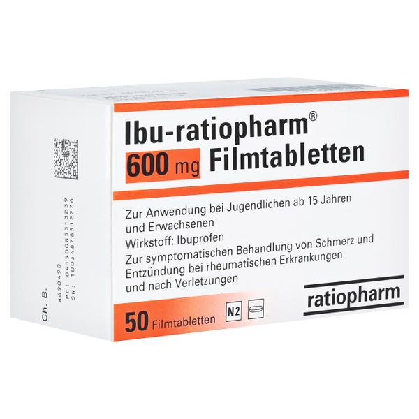 Ibu-ratiopharm 600 mg Filmtabletten 50 St