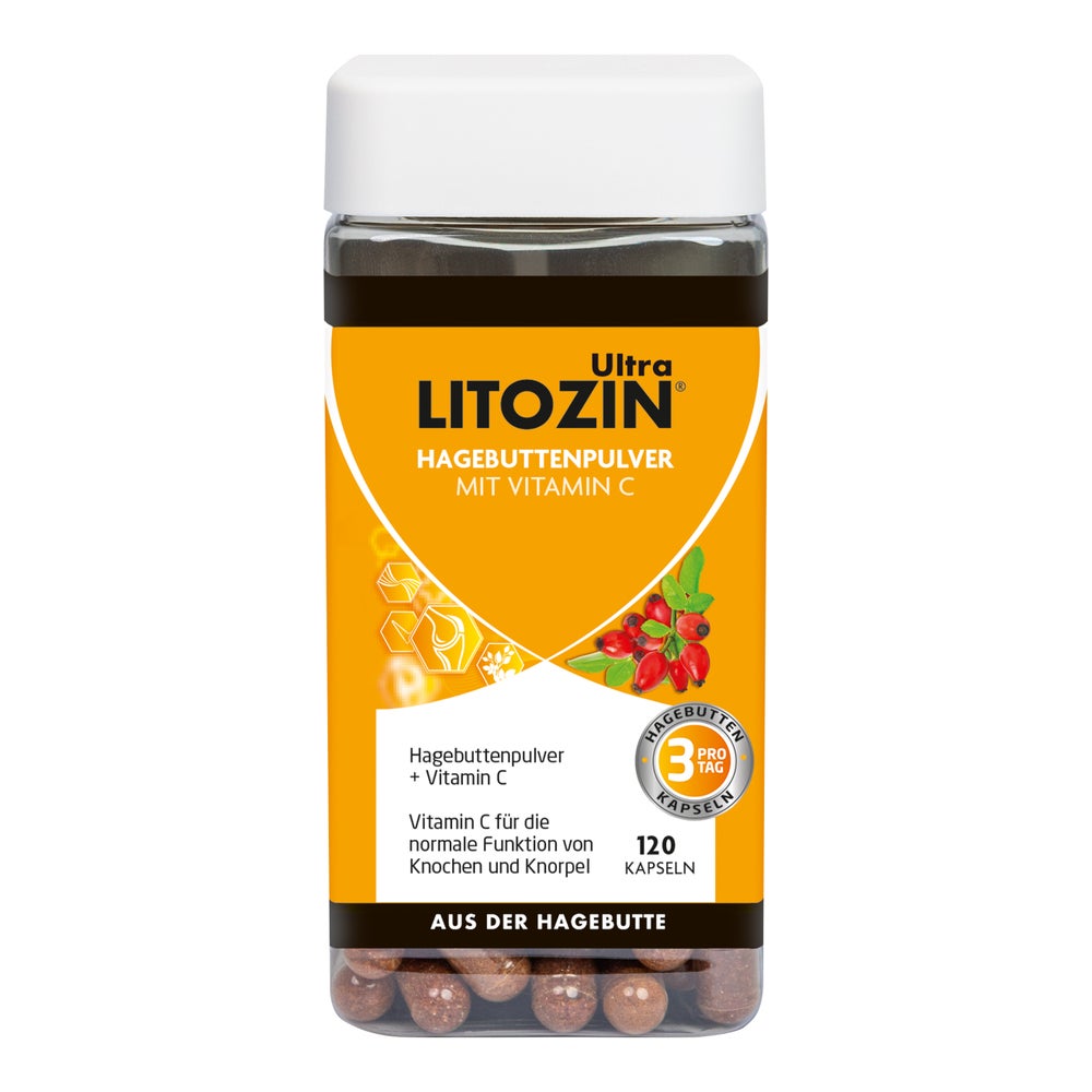 Litozin Ultra Hagebuttenpulver + Vitamin C 120 St