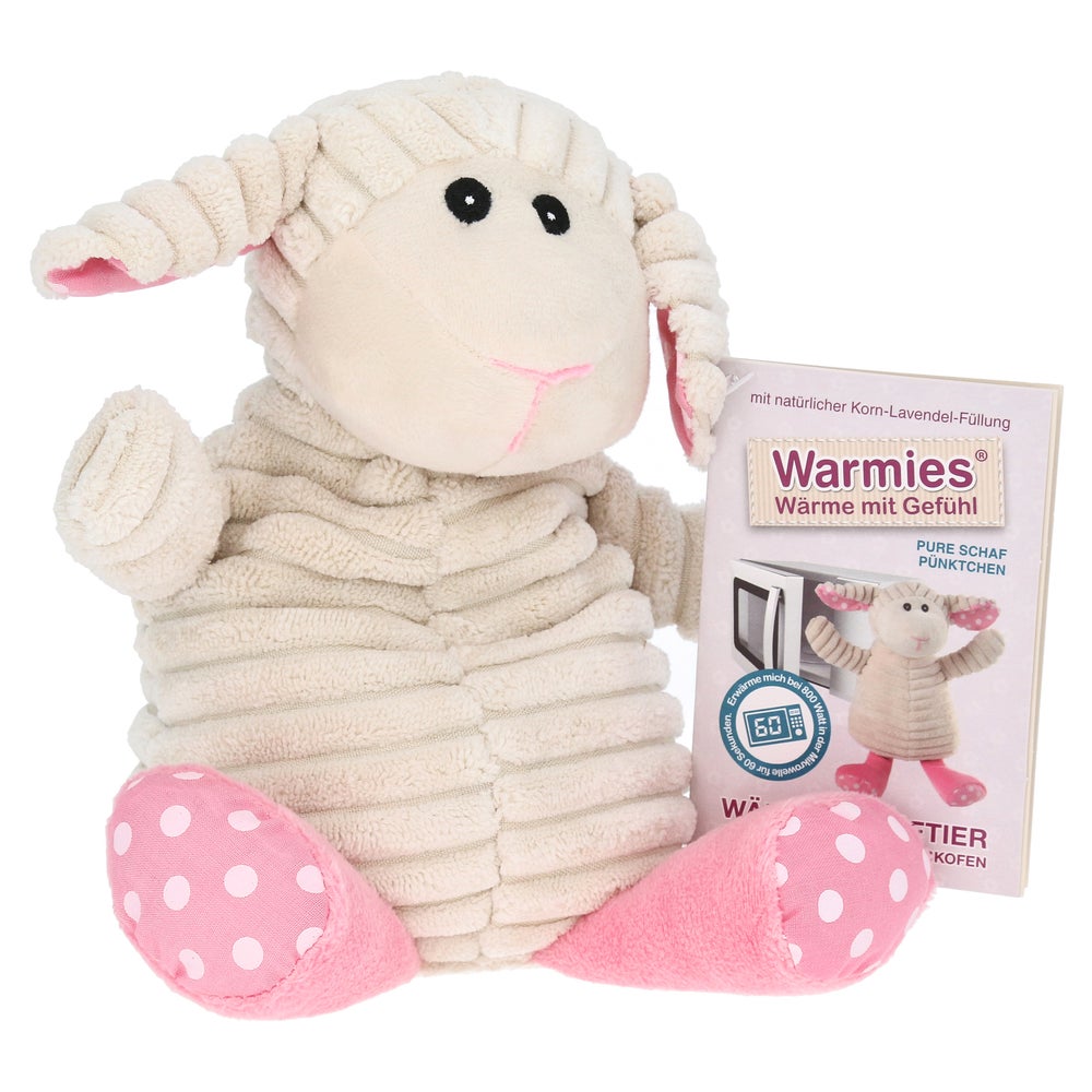 Warmies® Wärmekissen "Pure Schaf Pünkchen" herausnehmbarer Lavendel-Korn-Füllung 1 St