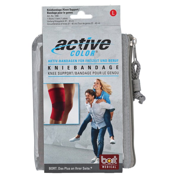 BORT Activecolor Kniebandage L rot 1 St