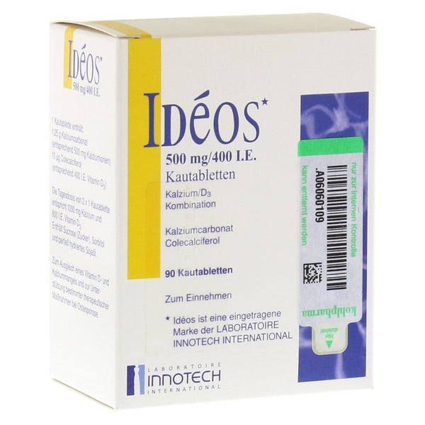Ideos 500 Mg/400 I.E. Kautabletten - Reimport 90 St