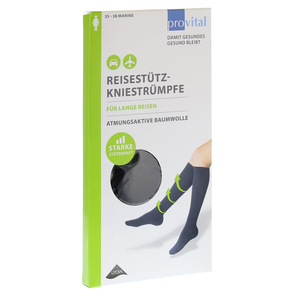 Provital Reisekniestrümpfe Gr.35-38 mari 2 St