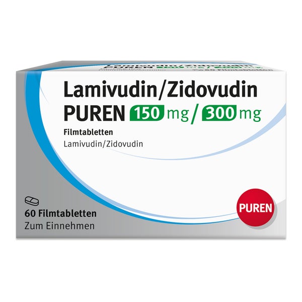 LAMIVUDIN/Zidovudin PUREN 150 mg/300 mg Filmtabl. 60 St