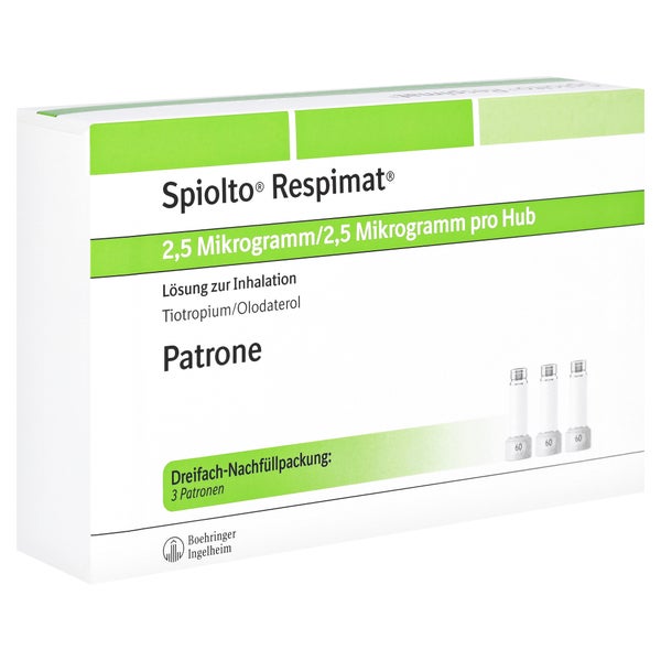 SPIOLTO Respimat 2,5 µg/2,5 µg Hub Nachfüllpackung 3X4,0 ml