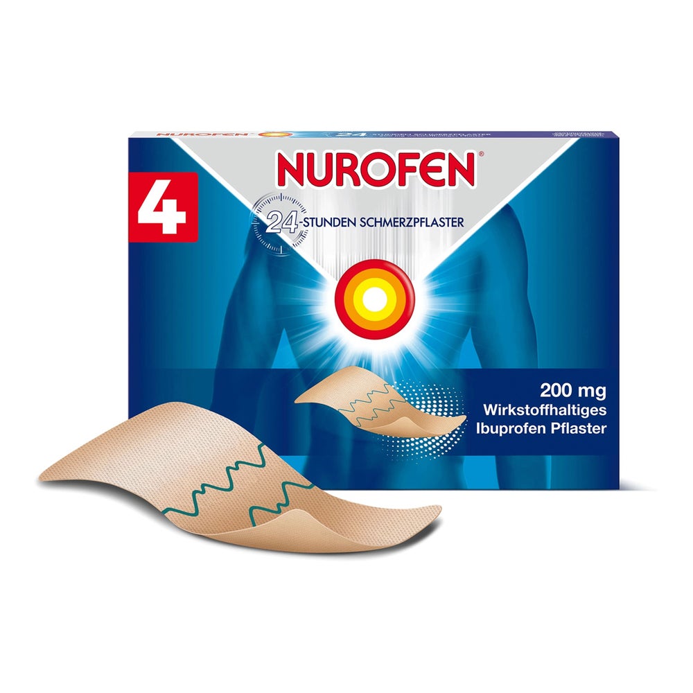 NUROFEN 24-Stunden Ibuprofen Schmerzpflaster 200 mg 4 St