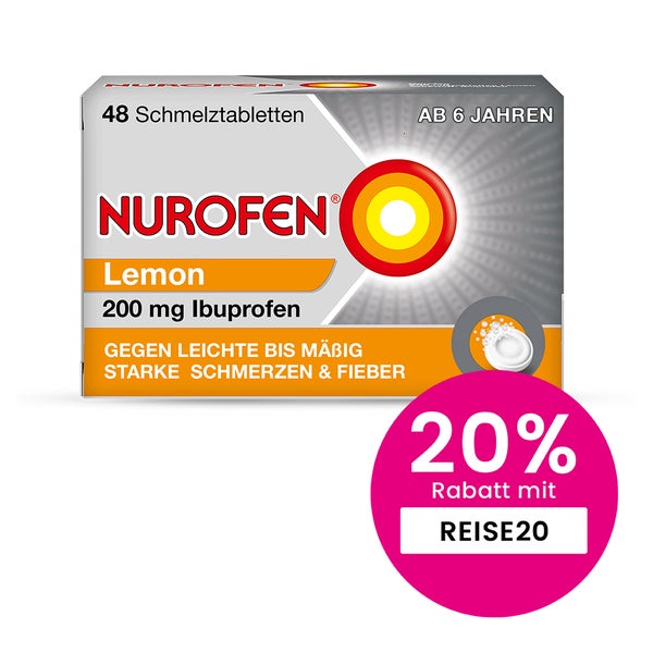 NUROFEN 200 mg Schmelztabletten Lemon 48 St