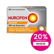 Produktabbildung: NUROFEN 200 mg Schmelztabletten Lemon 48 St