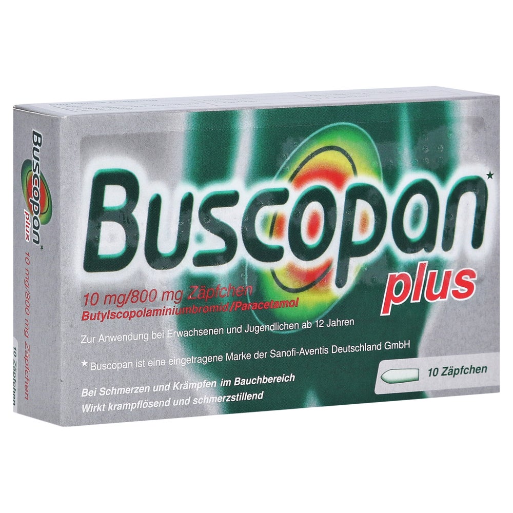 Buscopan plus 10 mg/800 mg Suppositorien - Reimport 10 St