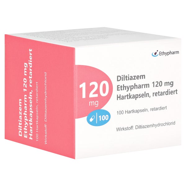 DILTIAZEM Ethypharm 120 mg Hartkapseln retardiert 100 St