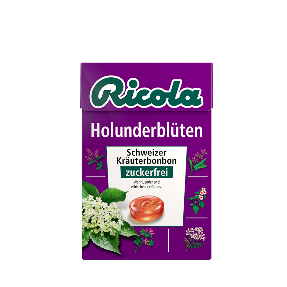 Ricola Holunderblüten ohne Zucker Box 50 g