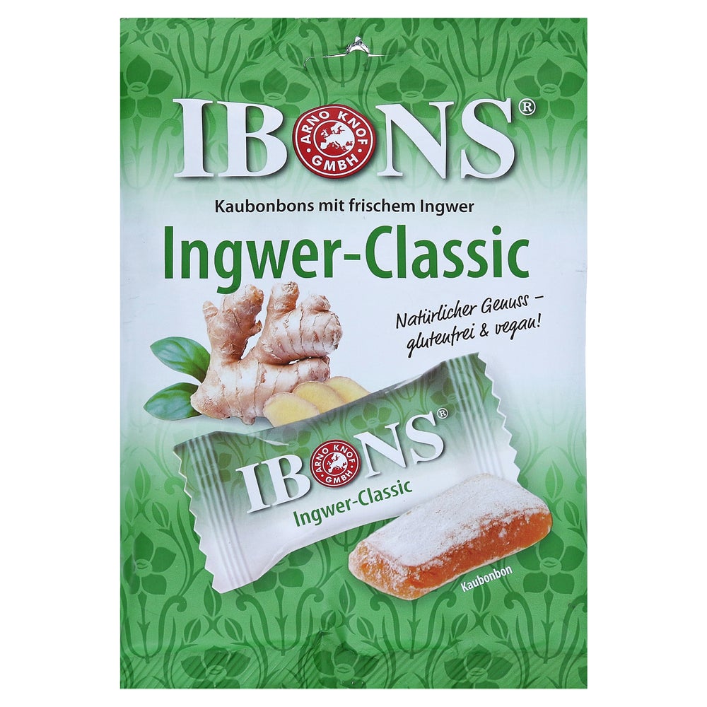 Ibons Ingwer Classic Tüte Kaubonbons 92 g