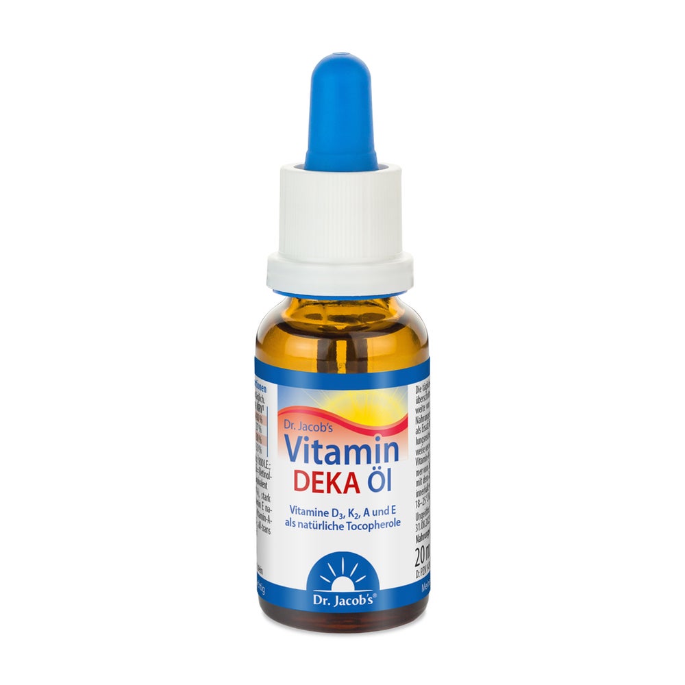 Dr. Jacob's DEKA Öl 800 IE Vitamin D3+K2+A+E 640 Tropfen 20 ml