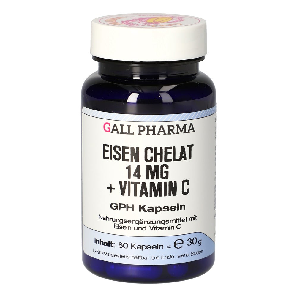 Eisen Chelat 14 mg+Vitamin C GPH Kapseln 60 St