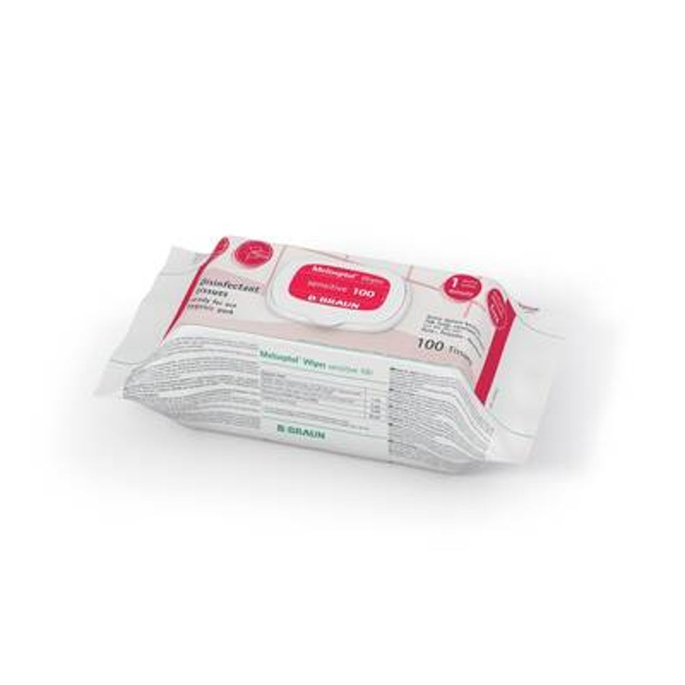 B.Braun Meliseptol Wipes sensitive (60 Tücher) Flächenschnelldesinfektion - 100 Tücher flowpack 100 St