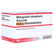 METOPROLOL-ratiopharm Succinat 47,5 mg Retardtabl. 100 St