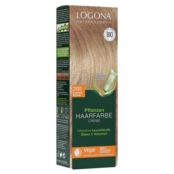 Pflanzen Haarfarbe Creme 200 kupferblond 150 ml