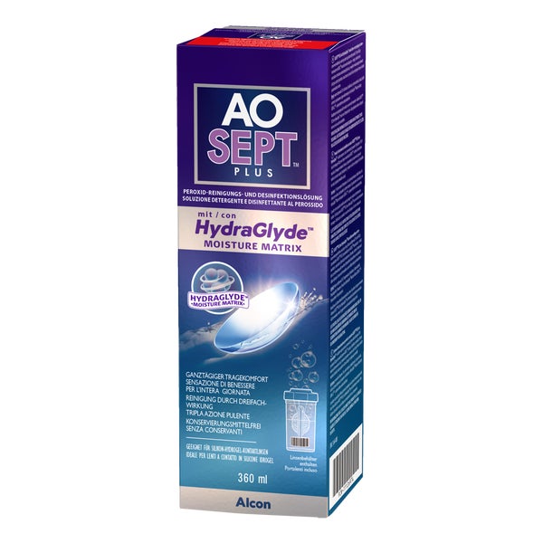 Aosept plus Hydraglyde Lösung 360 ml