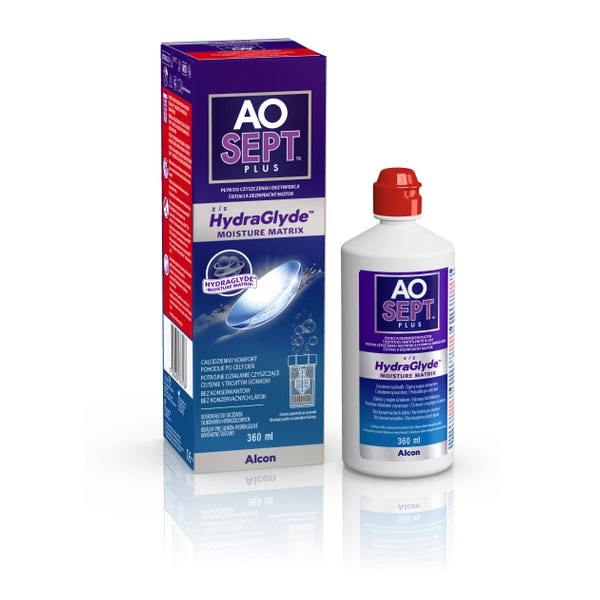 Aosept plus Hydraglyde Lösung 360 ml