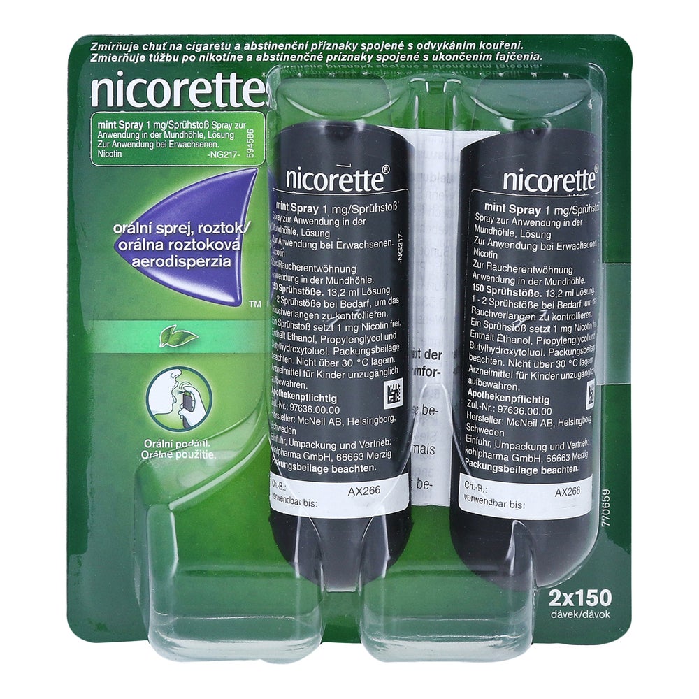Nicorette Mint Spray 1 mg/Sprühstoß - Reimport 2 St