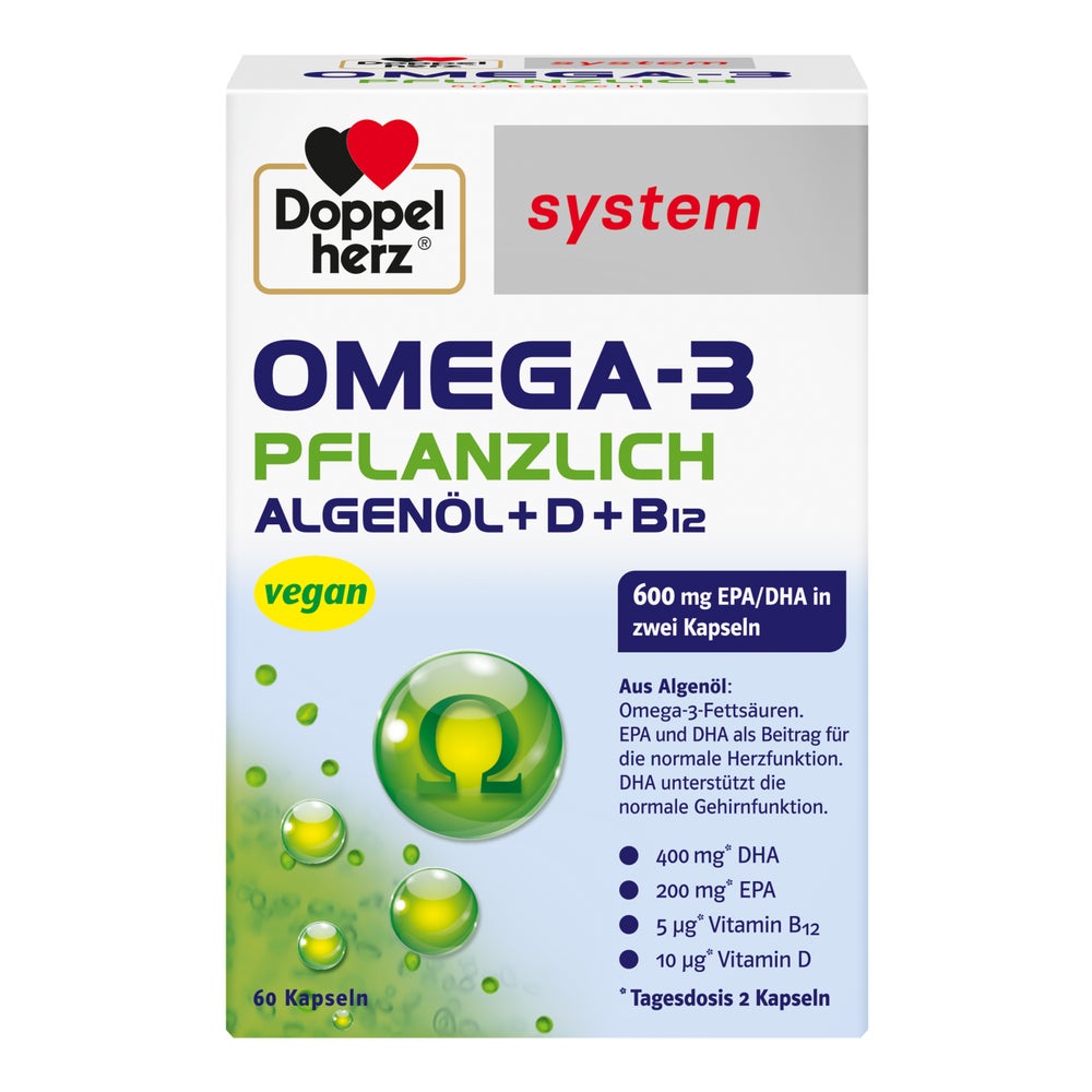 Doppelherz system Omega-3 Pflanzlich 60 St