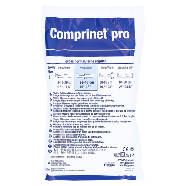 Comprinet pro Anti-Thrombose-Strumpf oberschenkellang - 5 2 St