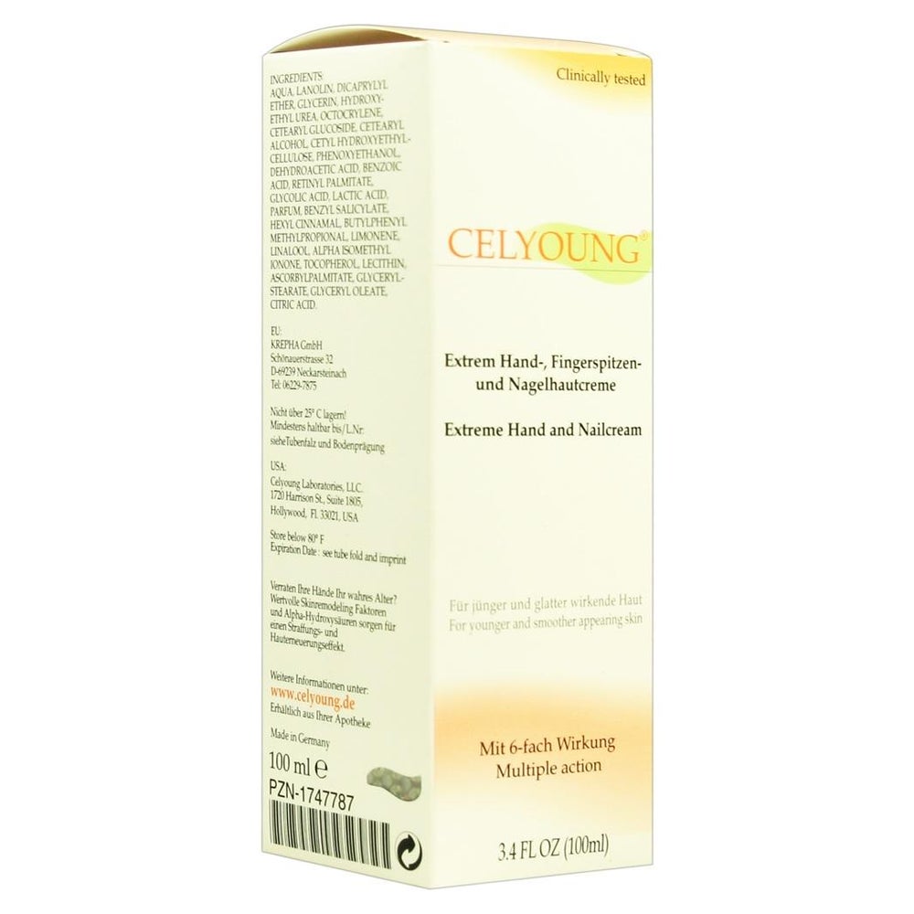 Celyoung Extrem Hand, Fingerspitzen und Nagelhautcreme 100 ml