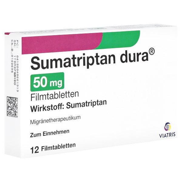 Sumatriptan dura 50 mg Filmtabletten 12 St