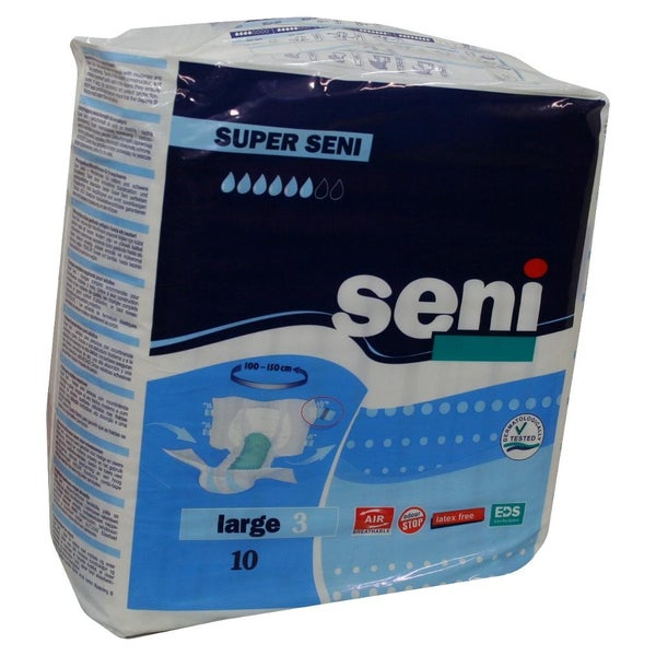 Super Seni Large Inkontinenzhosen, Unisex, 10er Pack, 100 - 150 cm, 2600 ml 10 St