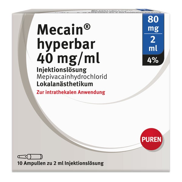 MECAIN hyperbar 4% 40mg/ml Inj.L.80mg/2ml Gl.Amp. 10X2 ml