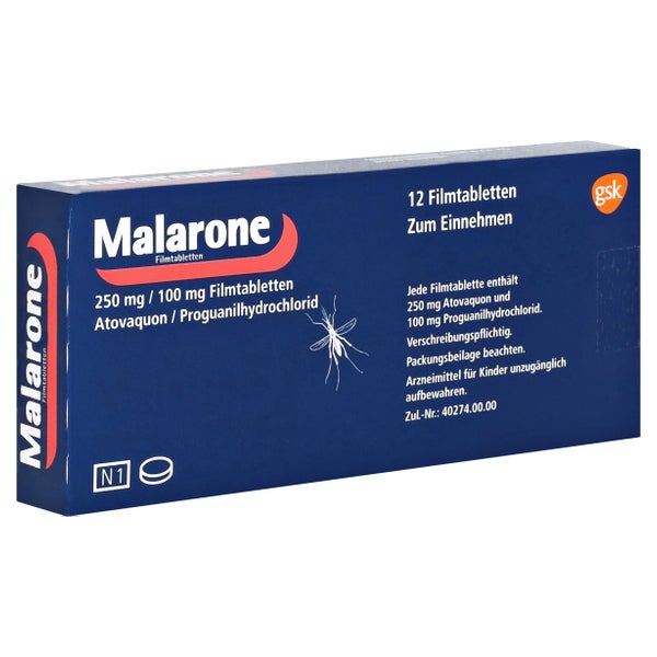 Malarone 250 Mg/100 mg Filmtabletten 12 St