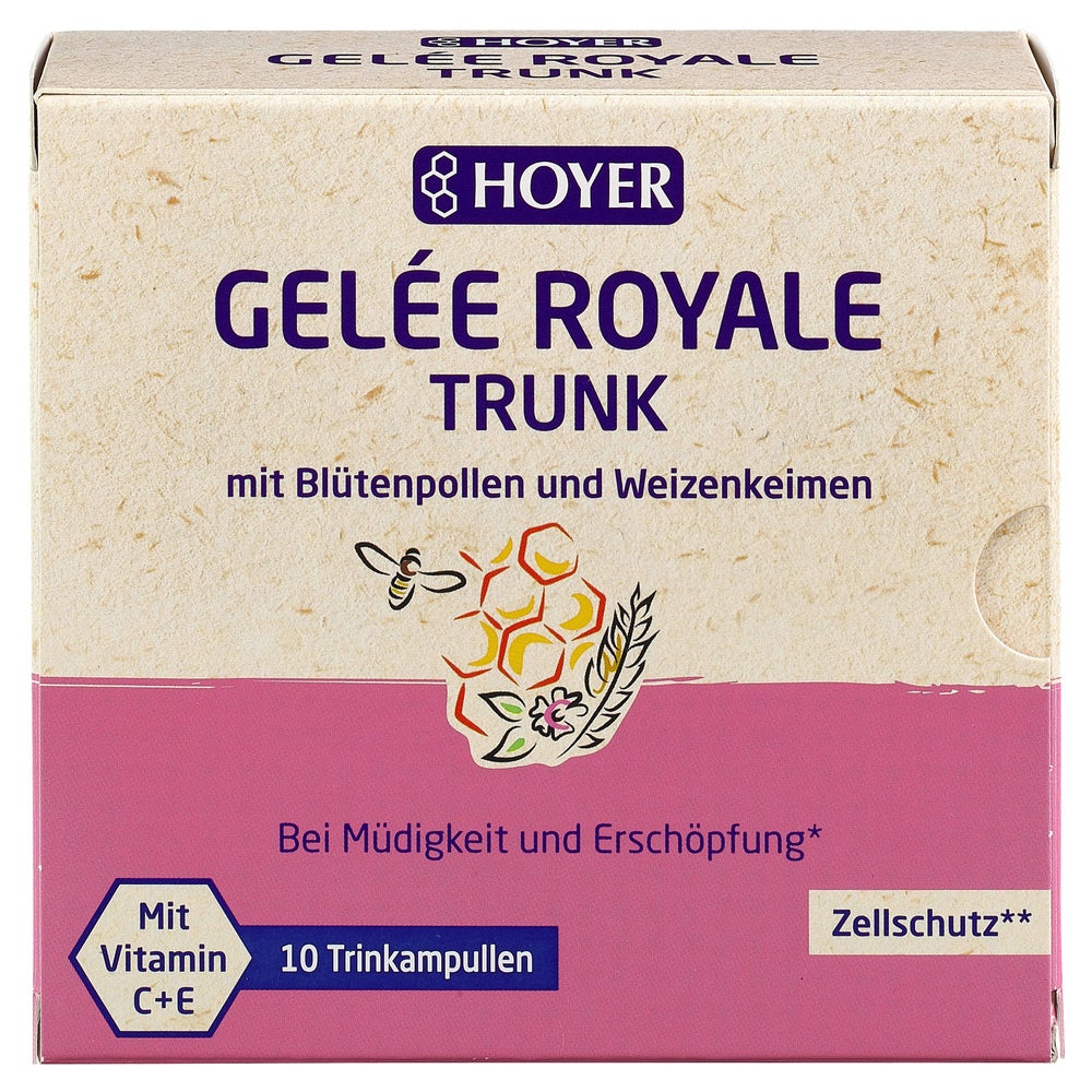 HOYER Gelée Royale Trunk mit Blütenpollen und Weizenkeimen 10X10 ml